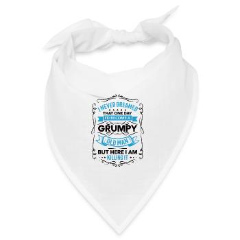 Opa Geschenkidee Opa weiß alles Spruch Großvater - Bandana Dreieckstuch - Weiß - Vorne