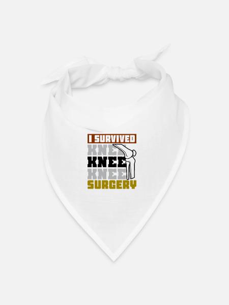 I Survived Knee Surgery - Bandana Dreieckstuch - Weiß
