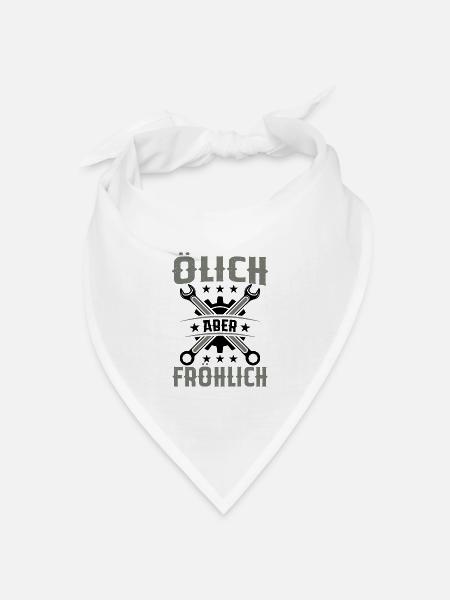 Ölich Aber Fröhlich - Bandana Dreieckstuch - Weiß