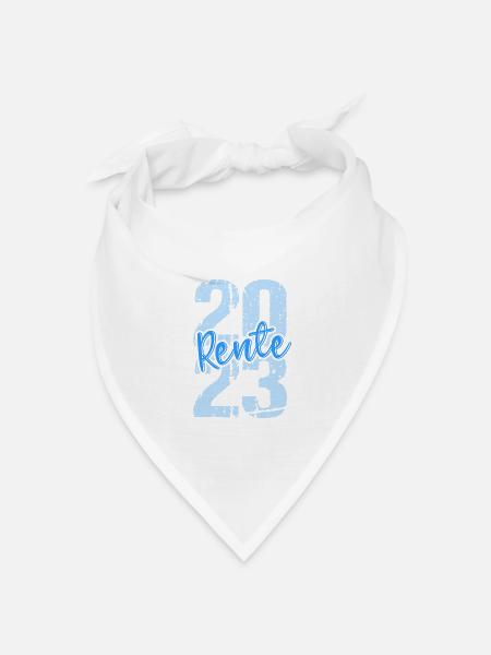 Rentner 2023 Rentnerin 2023 Rente 2023 - Bandana Dreieckstuch - Weiß