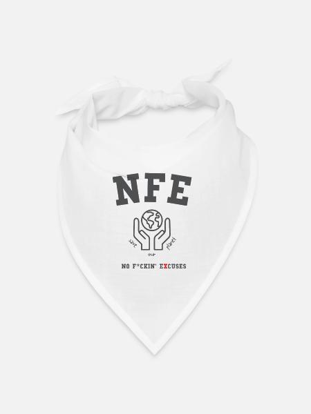 NFE (No F*ckin´ Excuses) - Save our planet - Bandana Dreieckstuch - Weiß