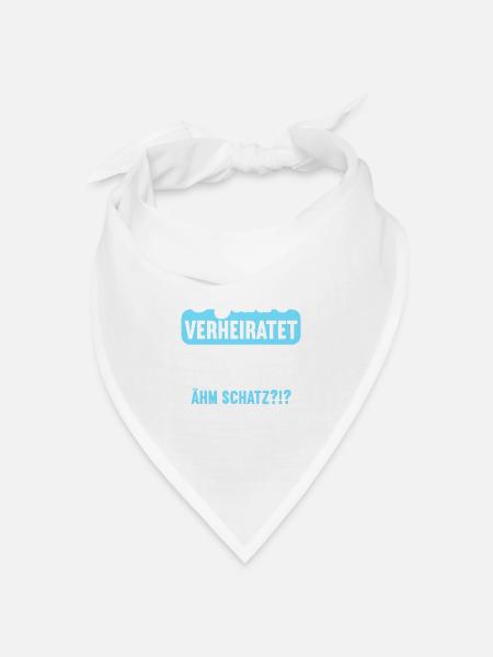 3 Jahr verheiratet weiß alles 3.Hochzeitstag - Bandana Dreieckstuch - Weiß