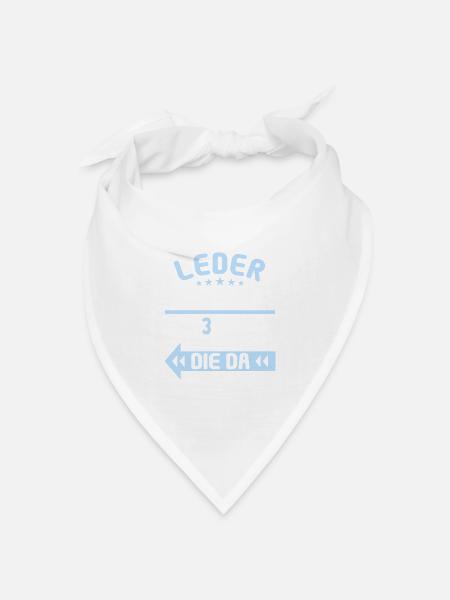 3 verheiratet Leder Hochzeit 3.Hochzeitstag - Bandana Dreieckstuch - Weiß