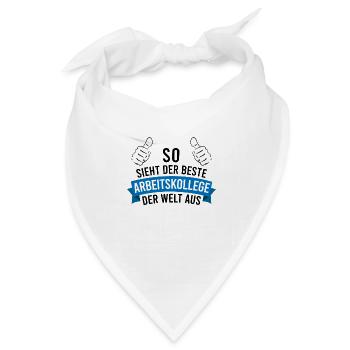 Bester Arbeitskollege Spruch Geschenk Herren - Bandana Dreieckstuch - Weiß - Vorne