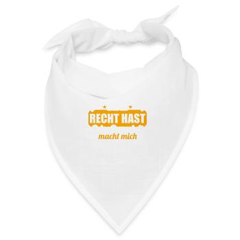 Ich schweige nicht weil du recht hast Dummheit - Bandana Dreieckstuch - Weiß - Vorne