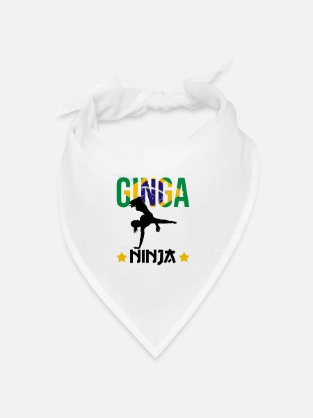 Capoeira Instrumente für brasilianischen Tanz - Bandana Dreieckstuch - Weiß