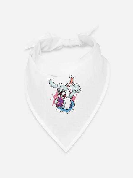 Osterhase - Bandana Dreieckstuch - Weiß