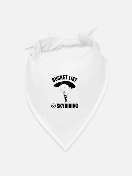 Fallschirmspringen Fallschirmspringer Fallschirm - Bandana Dreieckstuch - Weiß