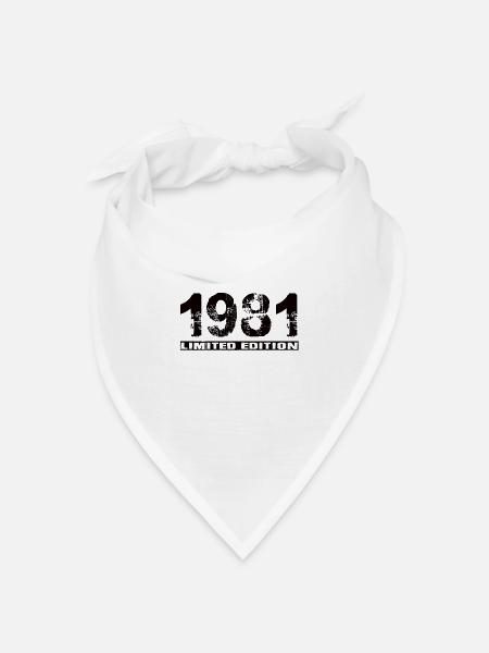 Limited Edition 1981 - Bandana Dreieckstuch - Weiß