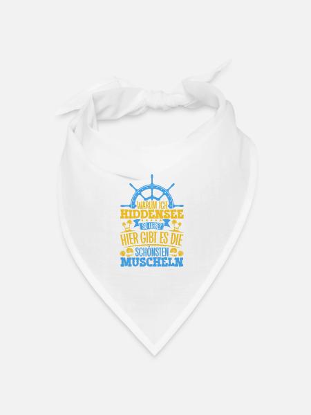 Schöne Muscheln - Warum ich Hiddensee so liebe - Bandana Dreieckstuch - Weiß