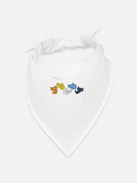 aroace Flag Gay Pride LGBTQ Axolotl - Bandana Dreieckstuch - Weiß