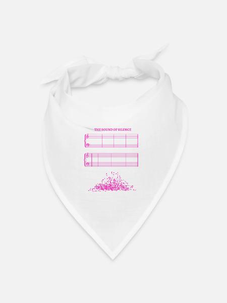 Sound Of Silence Notenblatt ohne Noten - Bandana Dreieckstuch - Weiß