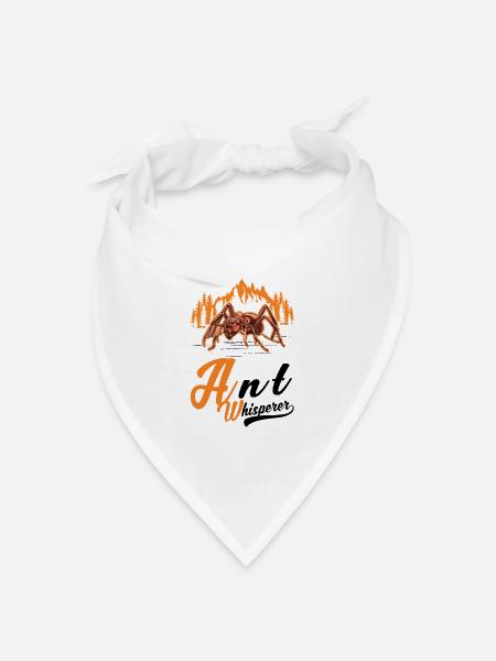 Ameisen Flüsterer Ameisenhaufen Ant Whisperer - Bandana Dreieckstuch - Weiß