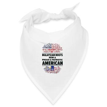 Geboren malaysisch Malaysia amerikanisch USA - Bandana Dreieckstuch - Weiß - Vorne