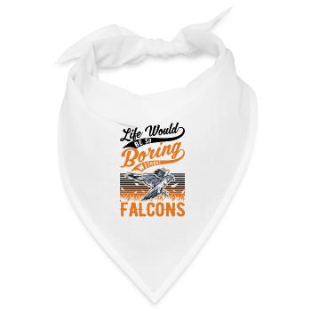Falkner Geschenk Falke Falknerei Turmfalke - Bandana Dreieckstuch - Weiß - Vorne