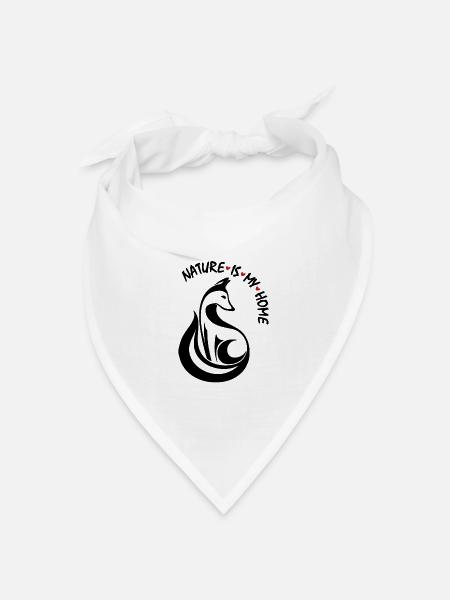 Fuchs Natur Heimat Wald Umwelt Klima Wildtiere - Bandana Dreieckstuch - Weiß