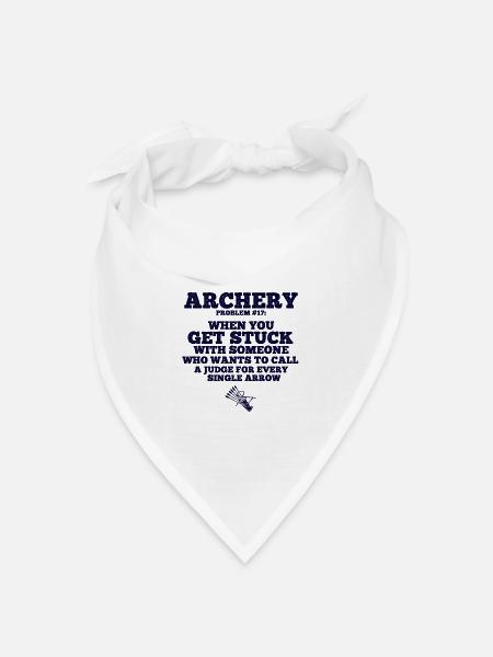 Bogenschießen Archery - Bandana Dreieckstuch - Weiß