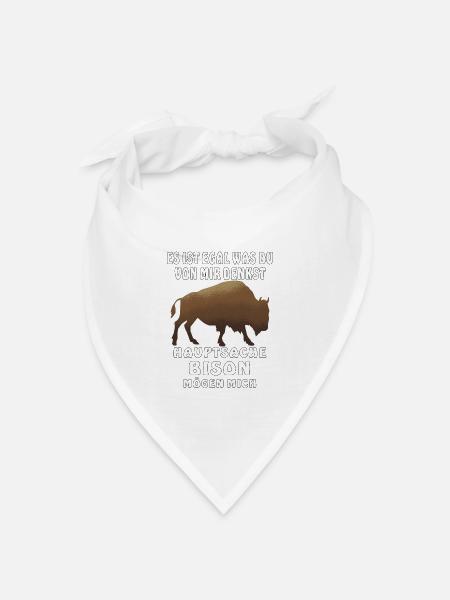 BISON MÖGEN MICH - Bandana Dreieckstuch - Weiß