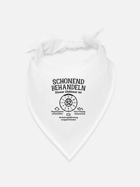 52. Geburtstag Schonend Behandeln Oldtimer Ist 52 - Bandana Dreieckstuch - Weiß