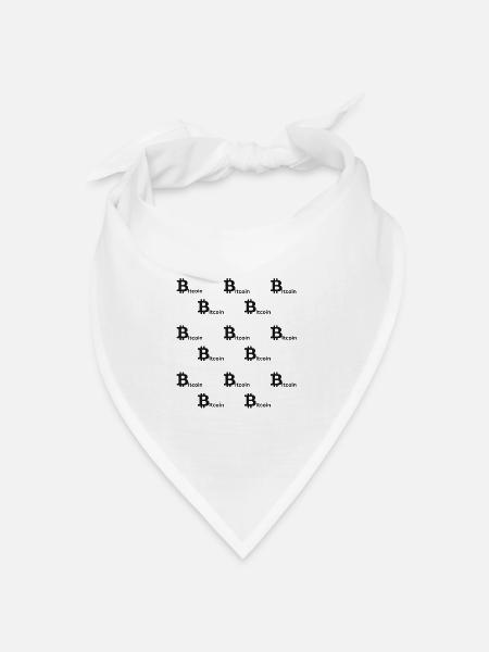 Bitcoin collage - Bandana Dreieckstuch - Weiß
