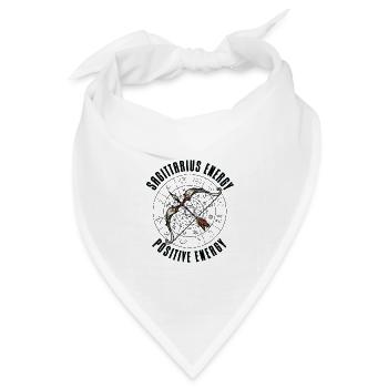 Schütze Energie Positivität Konstellation - Bandana Dreieckstuch - Weiß - Vorne