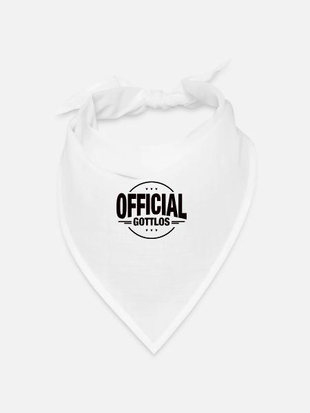 Offiziell Gottlos lustiger Spruch Geschenk - Bandana Dreieckstuch - Weiß