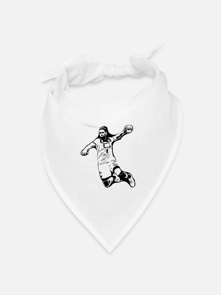 Handballer Handball Sport - Bandana Dreieckstuch - Weiß