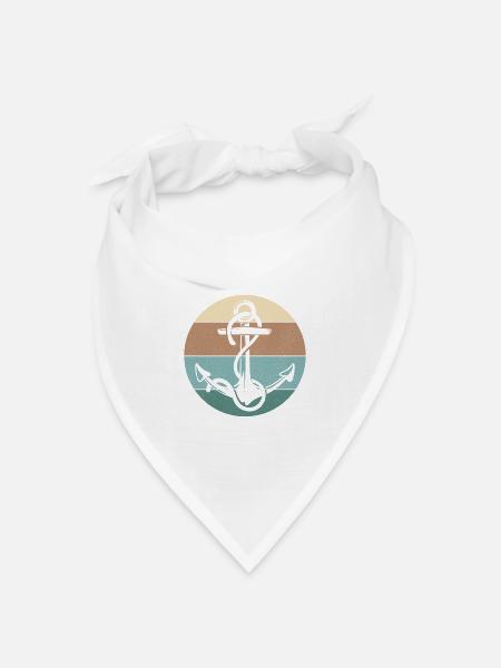 Funny Sailing Boating Sailor Boat Captain Awesome - Bandana Dreieckstuch - Weiß