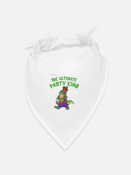 Karneval Karneval T-rex Dinosaurier Party König - Bandana Dreieckstuch - Weiß