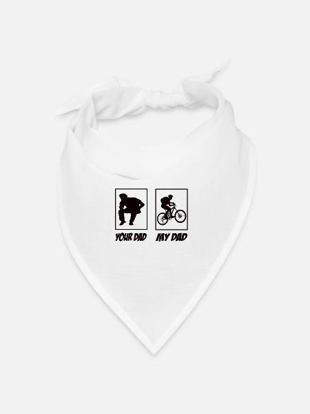 Your Dad My Dad Mountainbike Papa - Bandana Dreieckstuch - Weiß