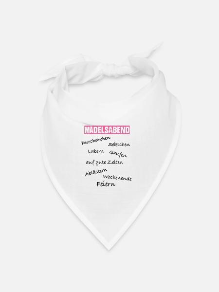 Mädelsabend Jga - Bandana Dreieckstuch - Weiß