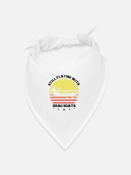 Drachenboot Trainer und Drachenboot - Bandana Dreieckstuch - Weiß