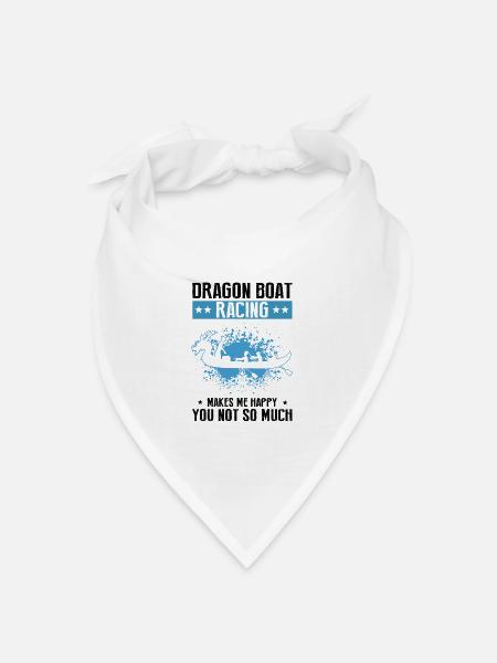 Drachenboot Trainer und Drachenboot - Bandana Dreieckstuch - Weiß