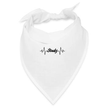 Studieren Herzschlag - Bandana Dreieckstuch - Weiß - Vorne