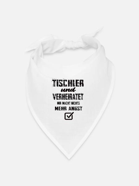 Tischler - Bandana Dreieckstuch - Weiß