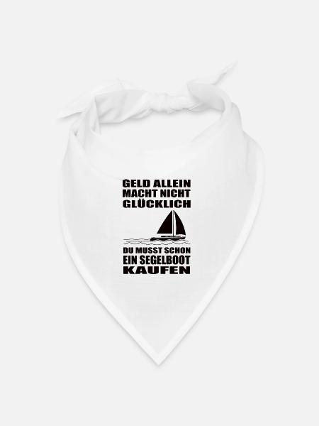 Segelboot - Bandana Dreieckstuch - Weiß