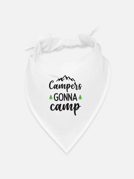 Camper auf dem Weg zum Camp - Bandana Dreieckstuch - Weiß