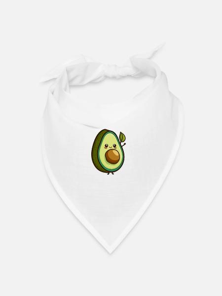 Avocado - Bandana Dreieckstuch - Weiß