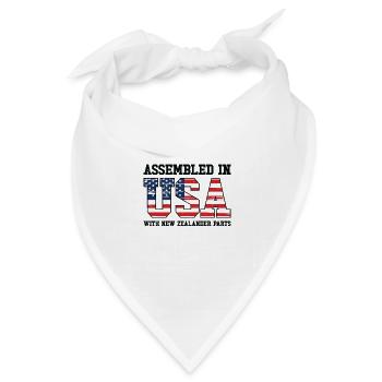 Geborener Neuseeländer Neuseeländer Amerikaner - Bandana Dreieckstuch - Weiß - Vorne