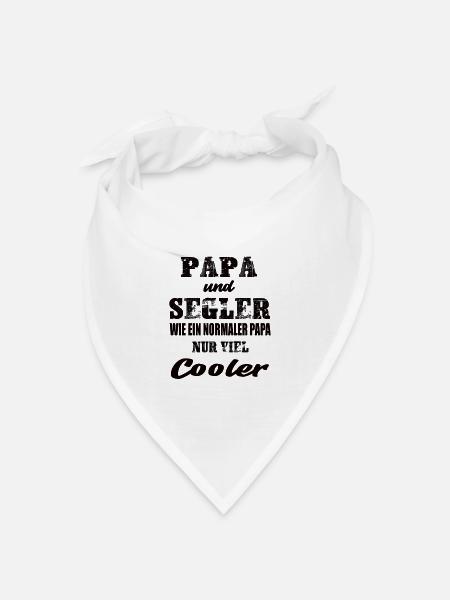 Papa und Segler Segeln Regatta Segeln Segelboot - Bandana Dreieckstuch - Weiß