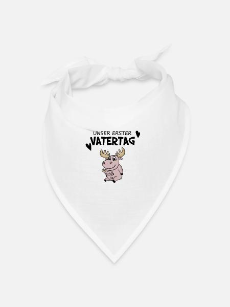 Vatertag - erster Vatertag Geschenk - Bandana Dreieckstuch - Weiß