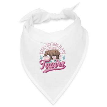 Easily distracted by Tapirs - Bandana Dreieckstuch - Weiß - Vorne