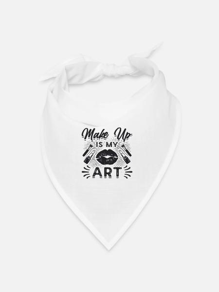 Make Up Is My Art Loves Cosmetics Makeup Artists - Bandana Dreieckstuch - Weiß