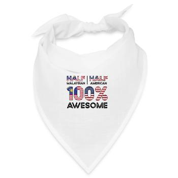 Geboren malaysisch Malaysia amerikanisch USA - Bandana Dreieckstuch - Weiß - Vorne
