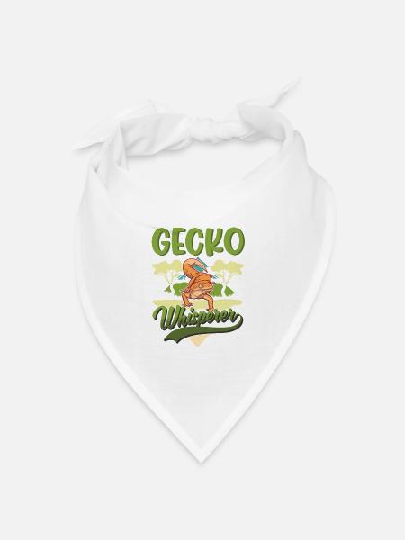 Gecko Flüsterer Gecko Whisperer Leopardgecko - Bandana Dreieckstuch - Weiß