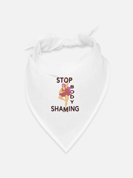 Stop body shaming body-shaming - Bandana Dreieckstuch - Weiß