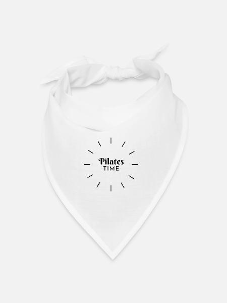 Pilates-Zeit - Es ist Pilates-Zeit! - Bandana Dreieckstuch - Weiß
