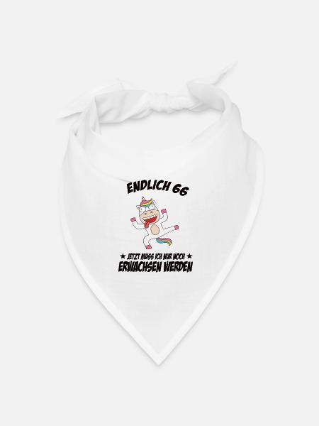 66 Geburtstag Positive Sprüche Zum 66 geburtstag - Bandana Dreieckstuch - Weiß