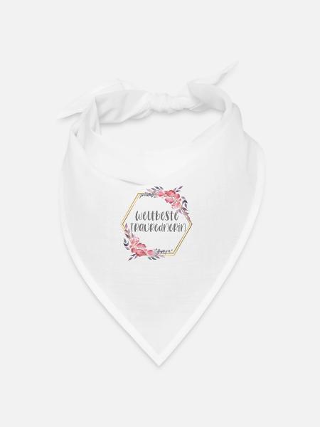 Weltbeste Traurednerin Hochzeit Beruf Geschenk - Bandana Dreieckstuch - Weiß