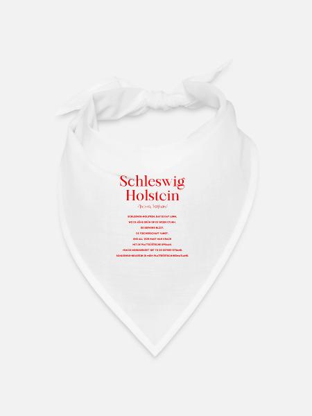 Schleswig Holstein Definition Plattdeutsch - Bandana Dreieckstuch - Weiß